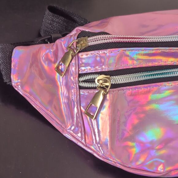 Iridescent Metallic Pink‎ Waistband / Fanny Pack / Crossbody - Picture 2 of 9